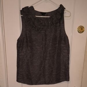 Theory | Dark Gray Lace Tank Top
